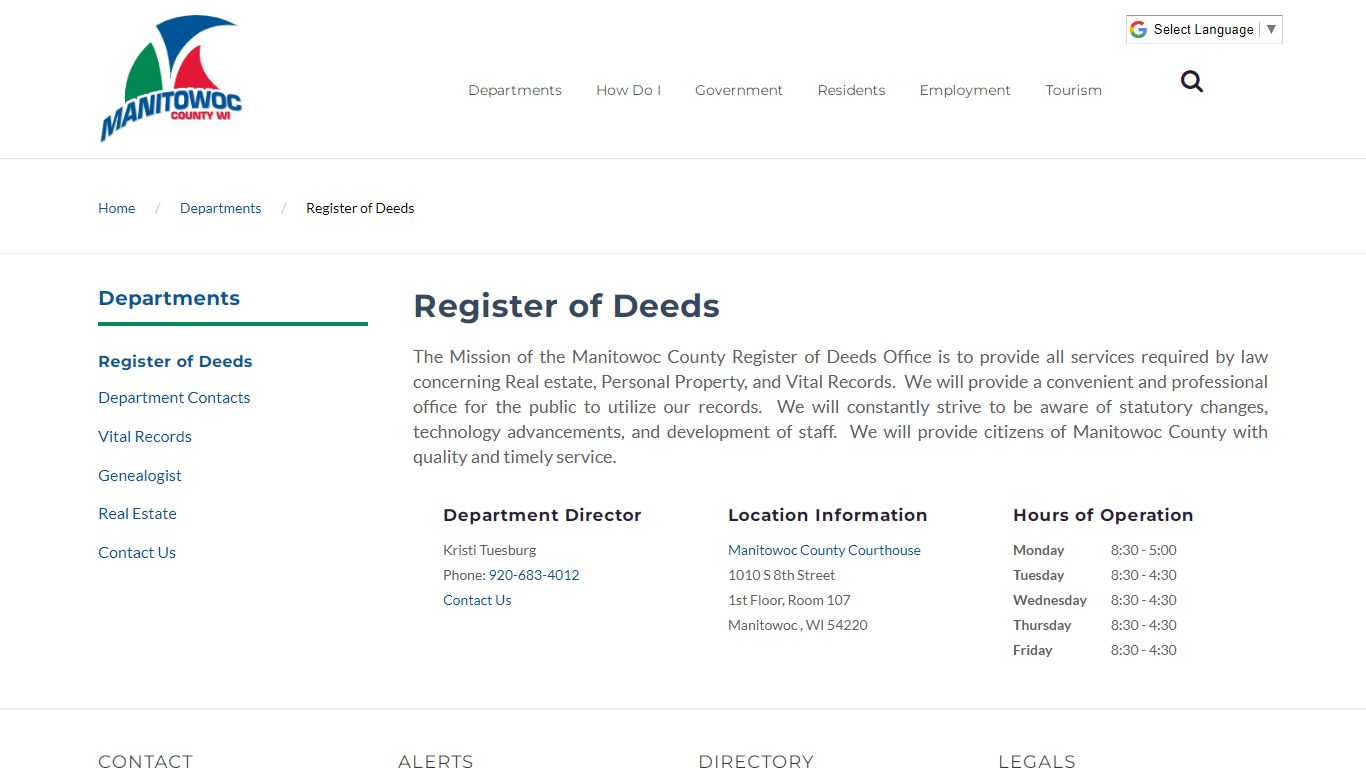 Manitowoc County - Register of Deeds